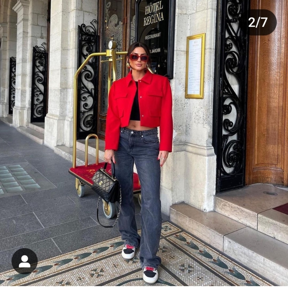 Zara Cropped Flap blazer